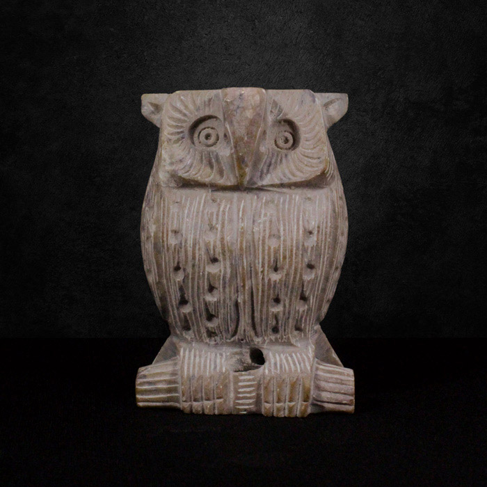 Varanasi Soft Stone Sitting Owl (3.5 Inches)