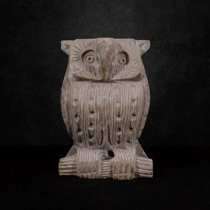 Varanasi Soft Stone Sitting Owl (3.5 Inches)