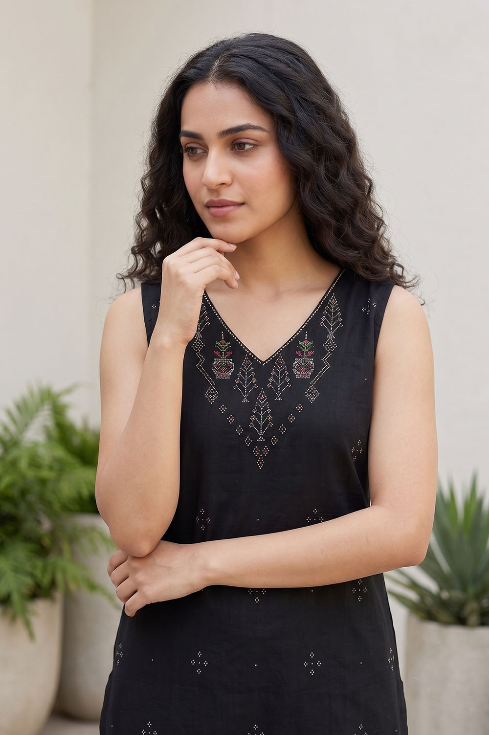 Tangaliya Cotton Kurti Unstitched Dress Material