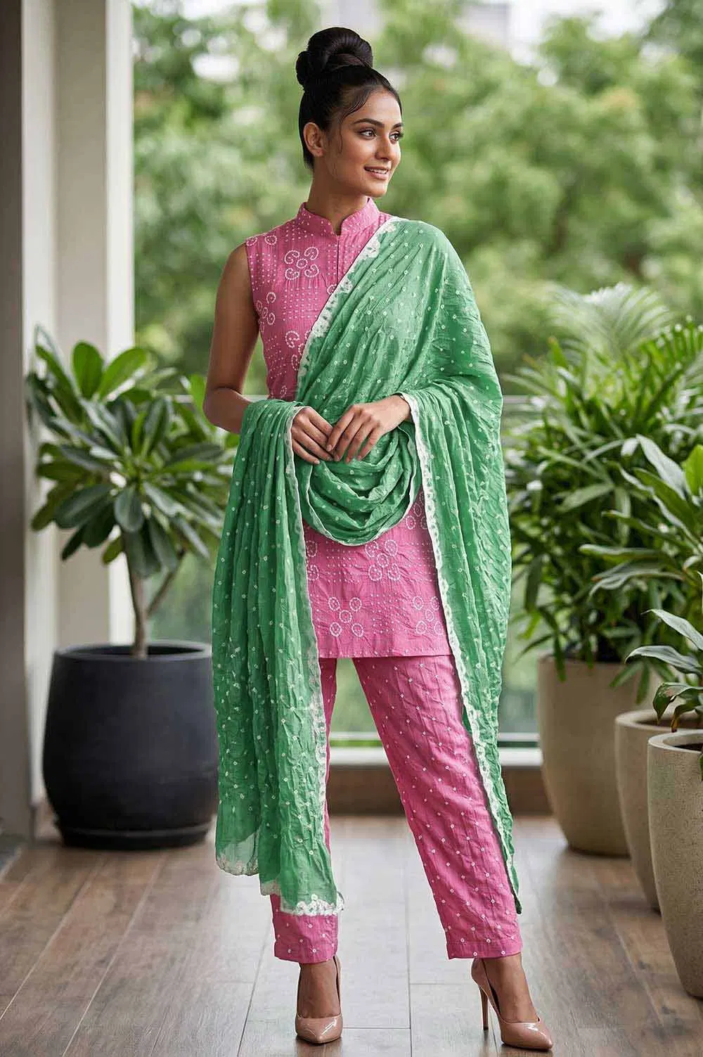 Jamnagari Bandhani Salwar Suit Dress Material