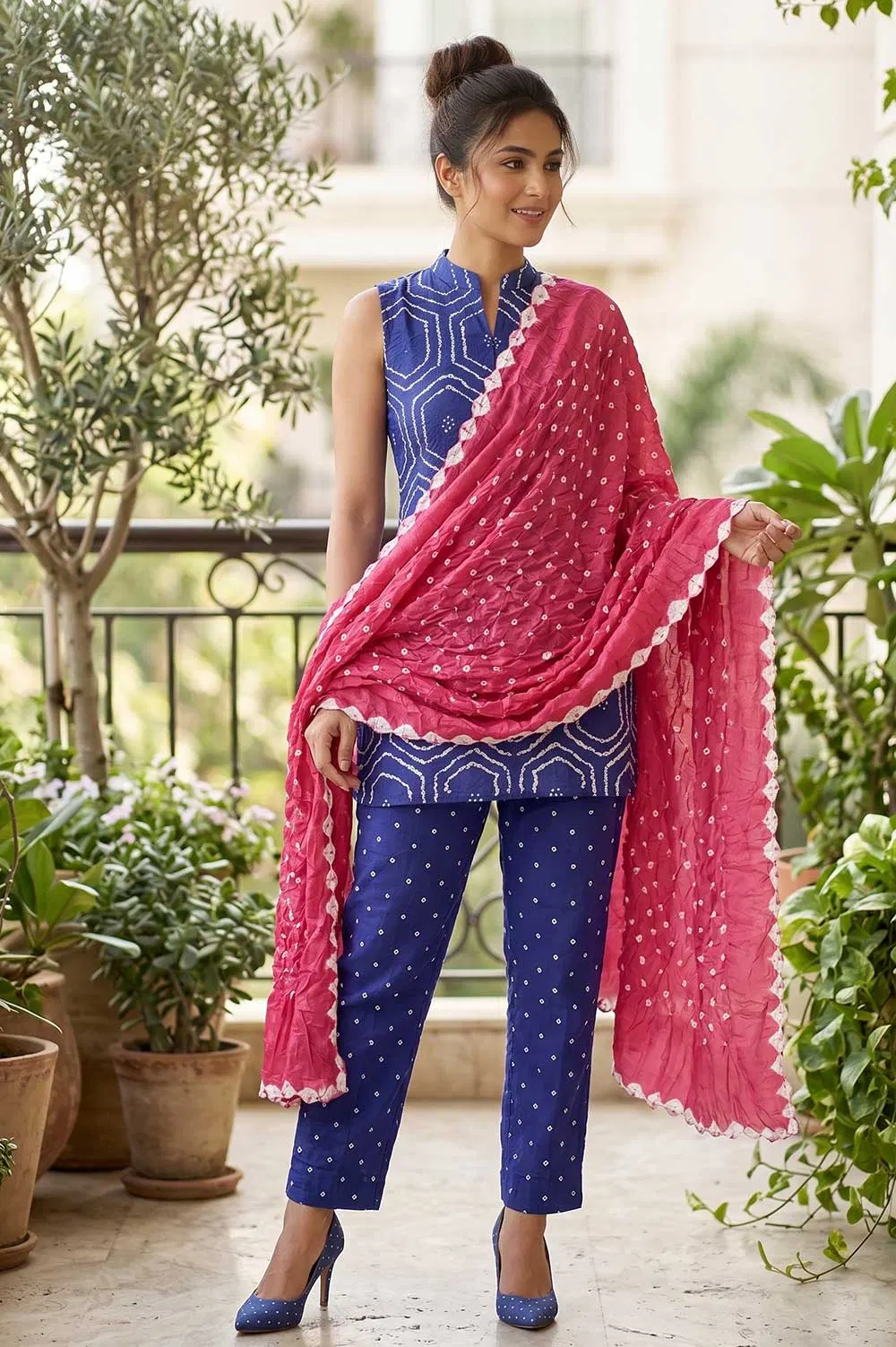 Jamnagari Bandhani Salwar Suit Dress Material
