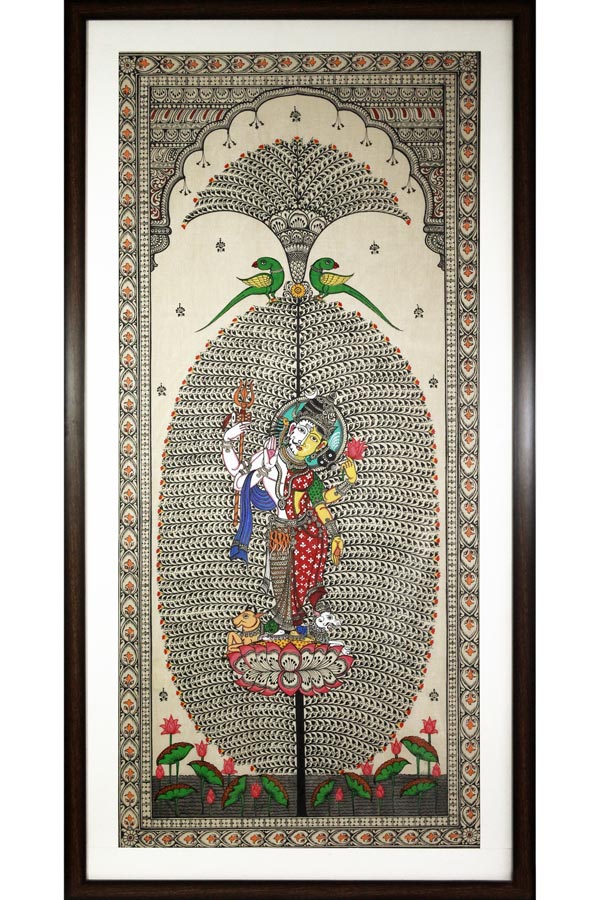 Tree of Life Orissa Pattachitra Decor Painting (24*46)Inch