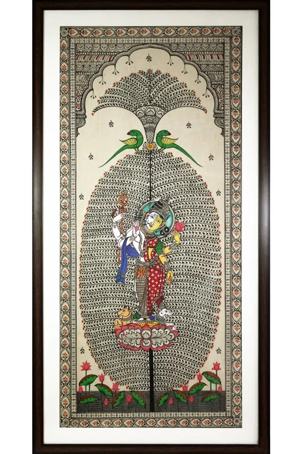 Tree of Life Orissa Pattachitra Decor Painting (24*46)Inch