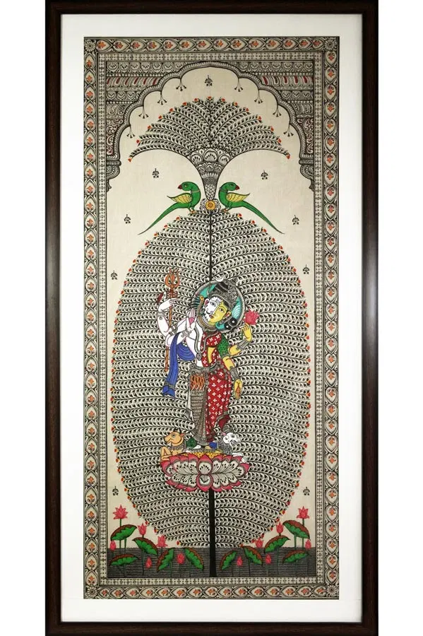 Tree of Life Orissa Pattachitra Decor Painting (24*46)Inch