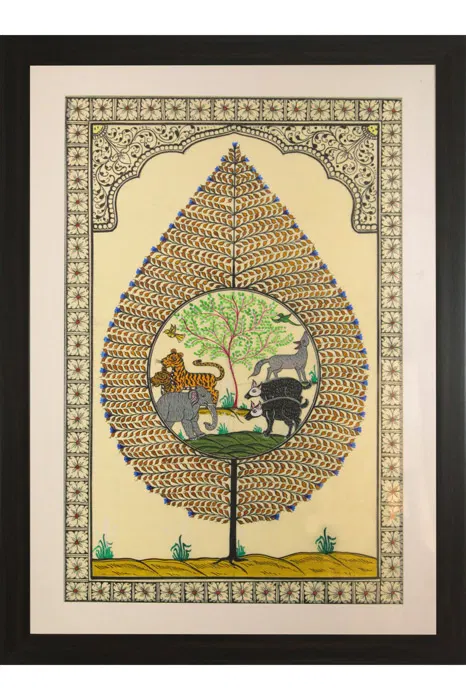 Tree of Life Orissa Pattachitra Decor Painting (17*23)Inch