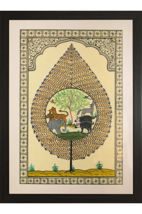 Tree of Life Orissa Pattachitra Decor Painting (17*23)Inch