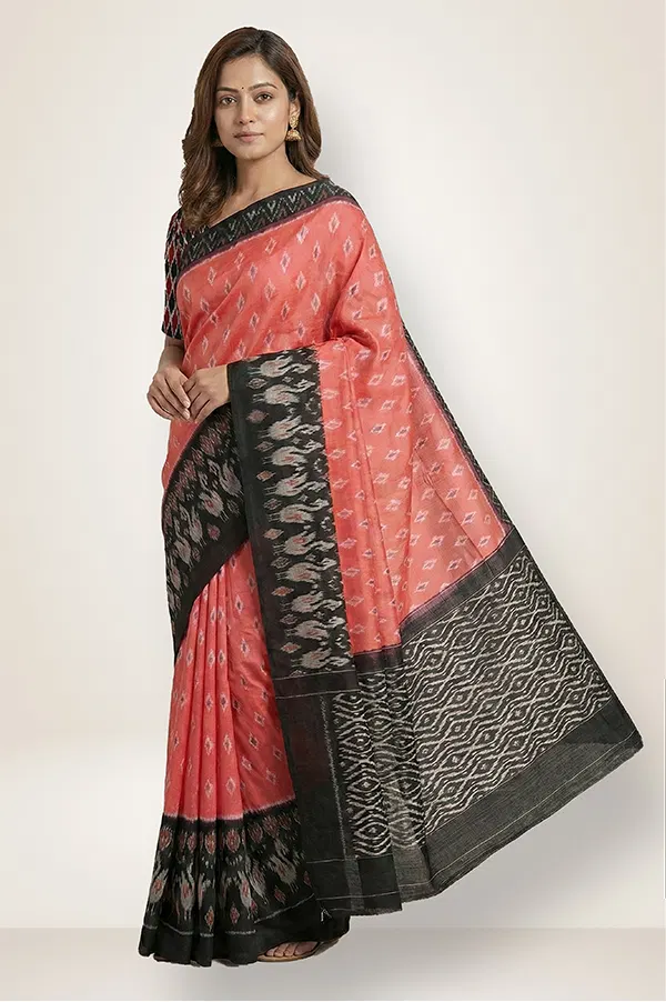 Pochampally Double Ikat Pure Cotton Saree