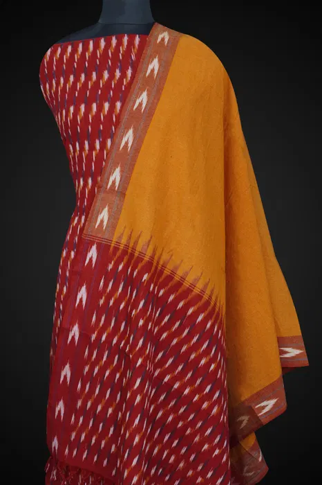 Pochampally Single Ikat Salwar Suit with Double Ikat Dupatta