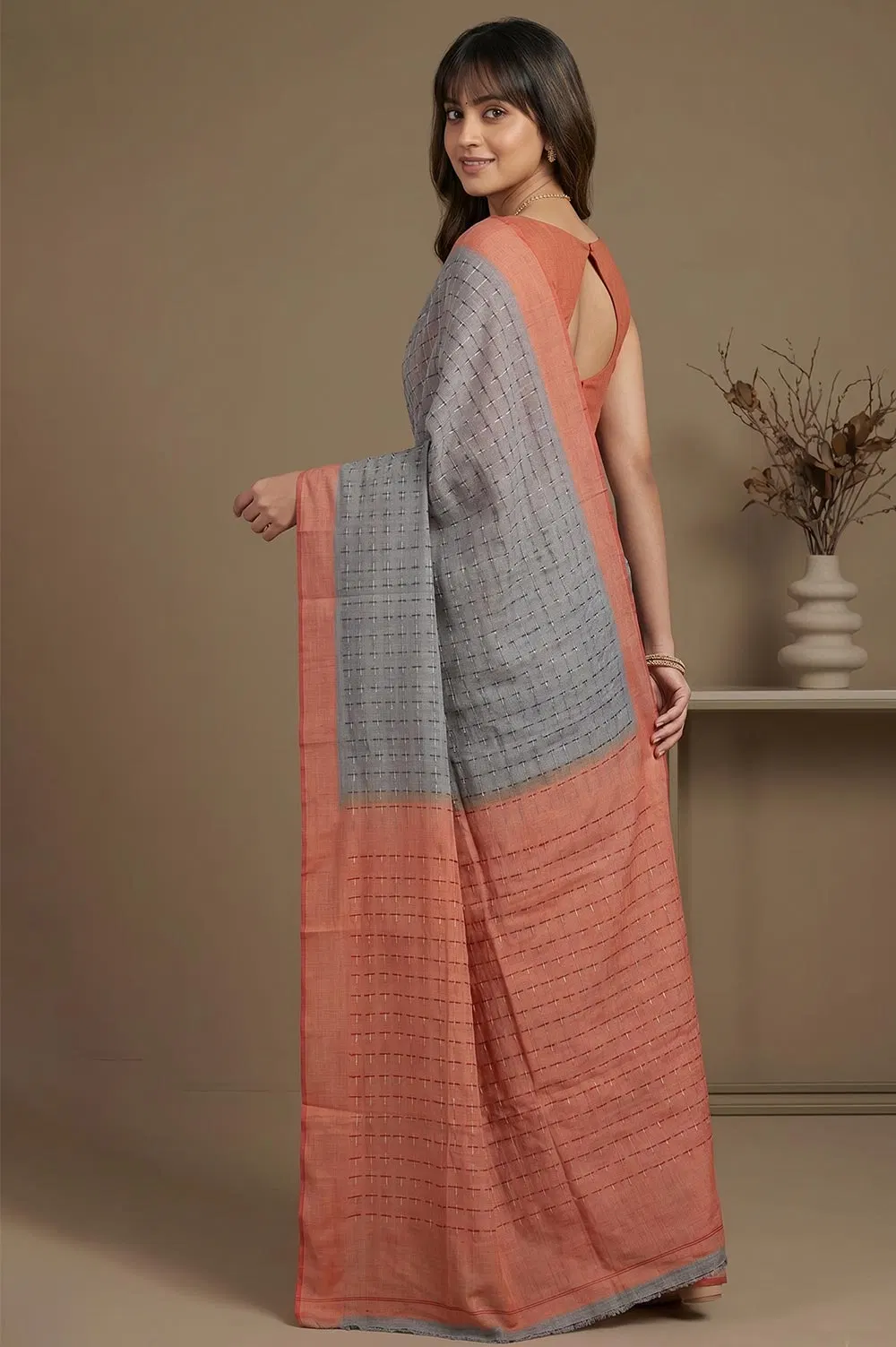 Pochampally Double Ikat Pure Cotton Saree