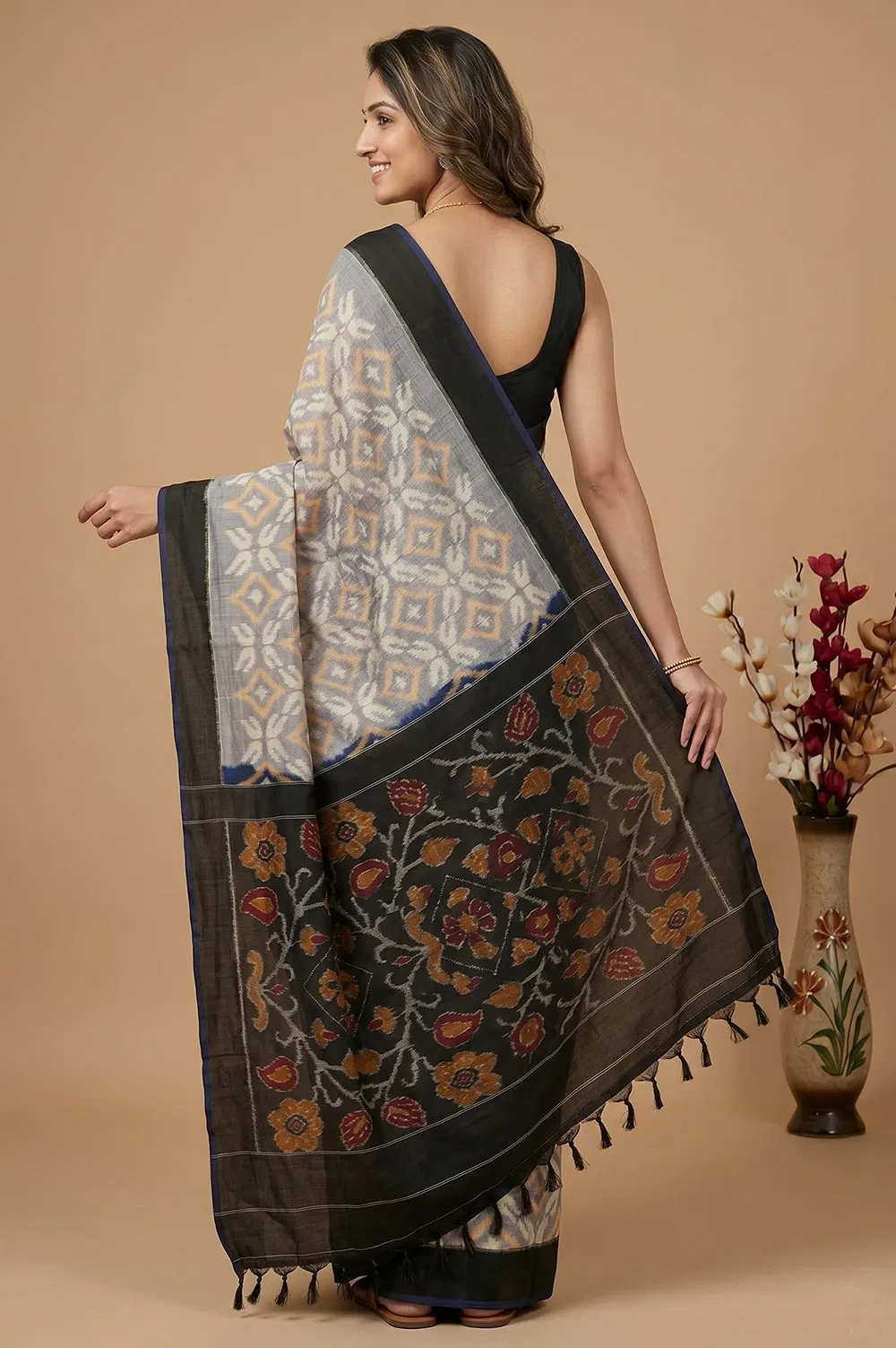 Pochampally Double Ikat Pure Cotton Saree