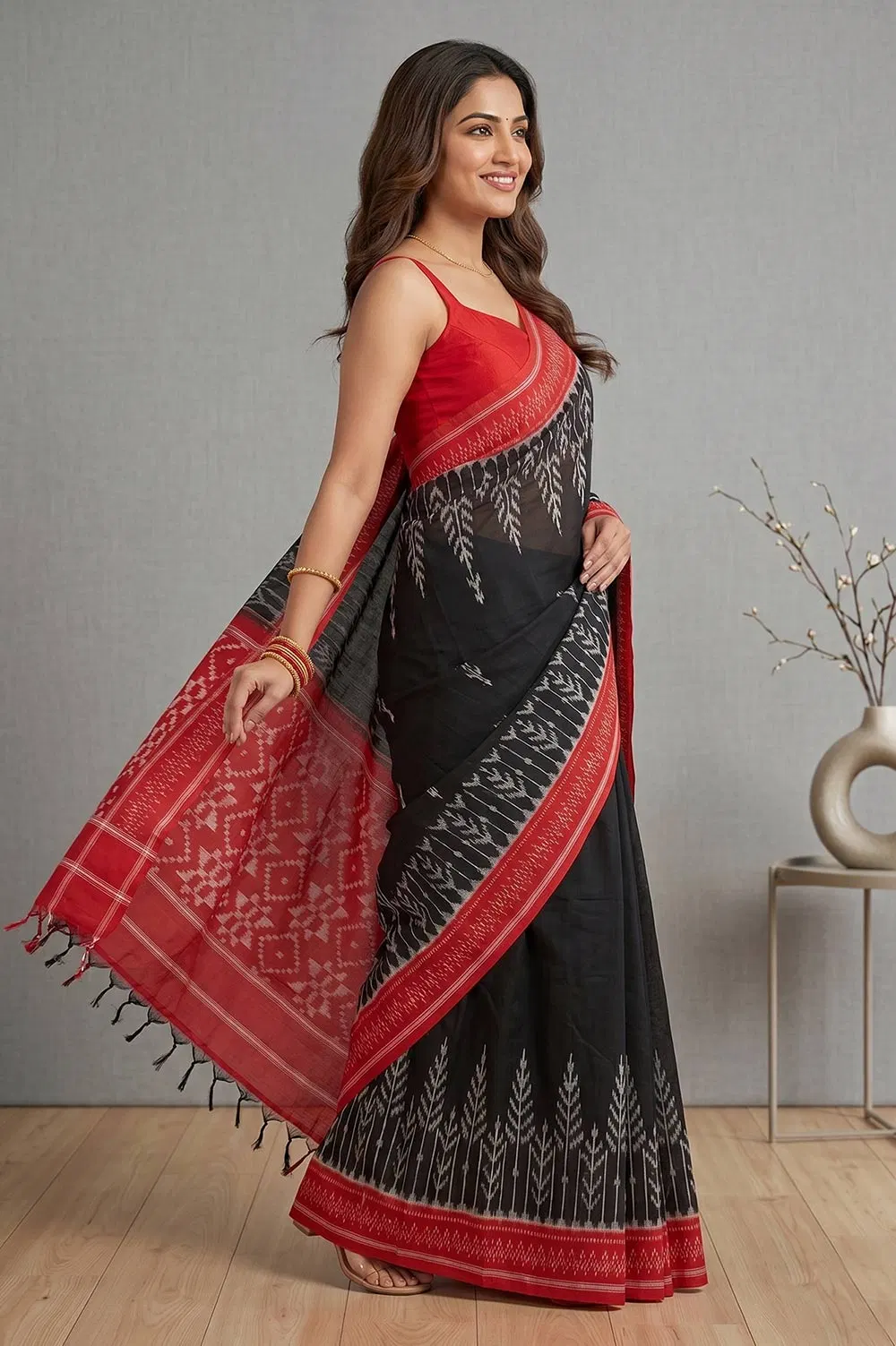 Pochampally Double Ikat Cotton Saree