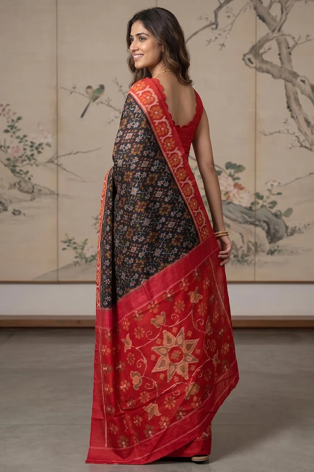 Pochampally Double Ikat Pure Cotton Saree
