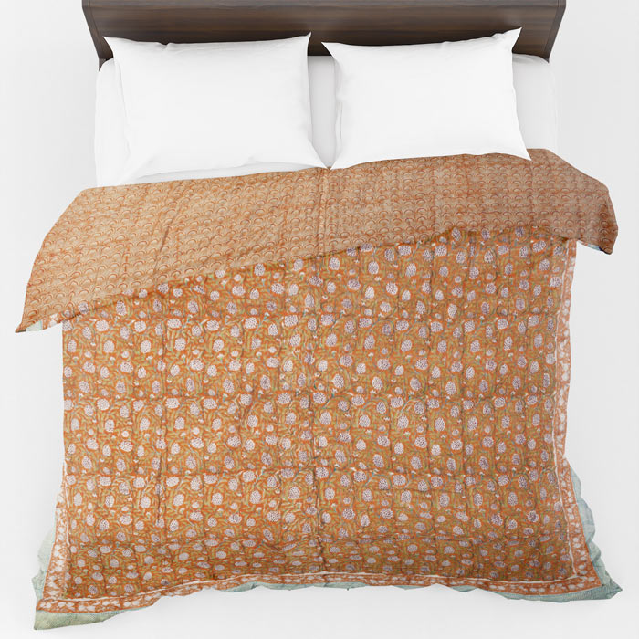 Sanganeri Hand Block Printed Comforter (8.5 x 8Ft)