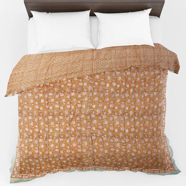 Sanganeri Hand Block Printed Comforter (8.5 x 8Ft)