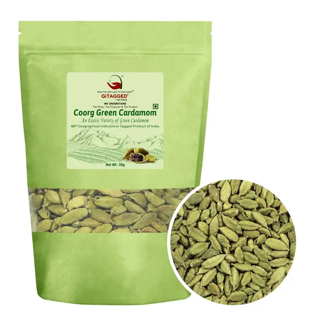 Coorg Green Cardamom (Whole) - 50gms | 100gms