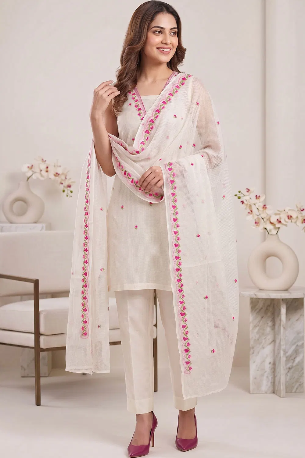 Kota Embroidery Work Salwar Suit Set (3pcs)