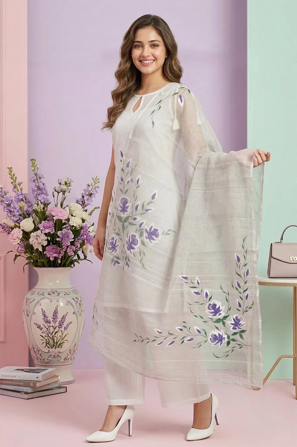Kota Painted Salwar Suit Set (3pcs)
