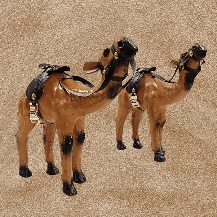 Indore Leather Toys Camel Standing (6 Inch) - Pair