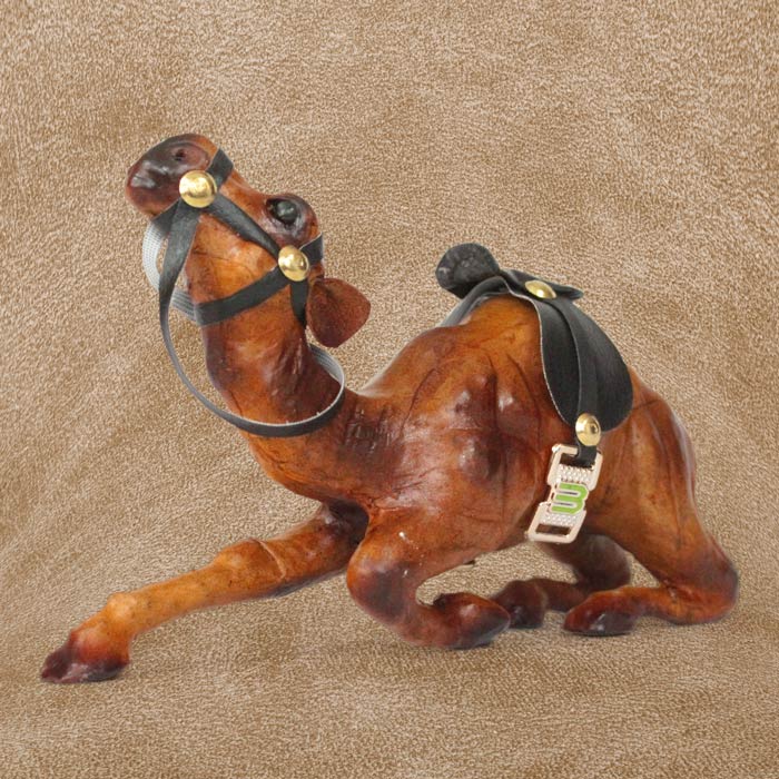 Indore Leather Toys Camel Sitting (14x7 Inch) - Single