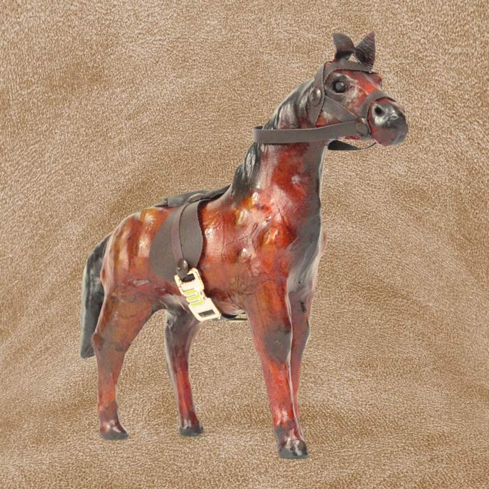 Indore Leather Toys Horse Standing (12 Inch) - Single