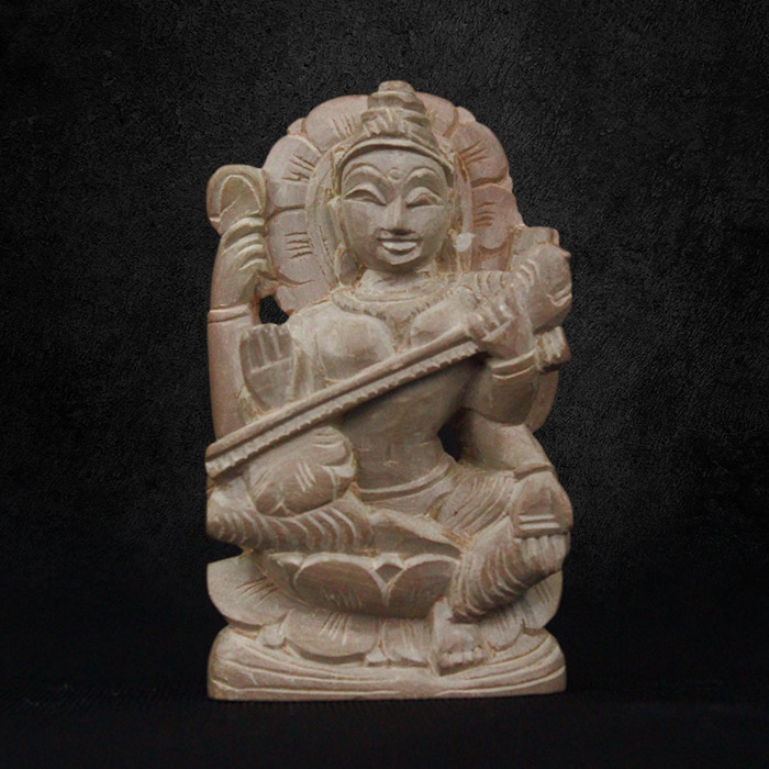 Konark Stone Carving Saraswati (2 Inches)