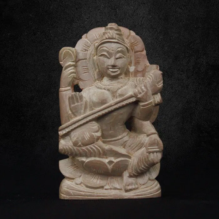 Konark Stone Carving Saraswati (2 Inches)