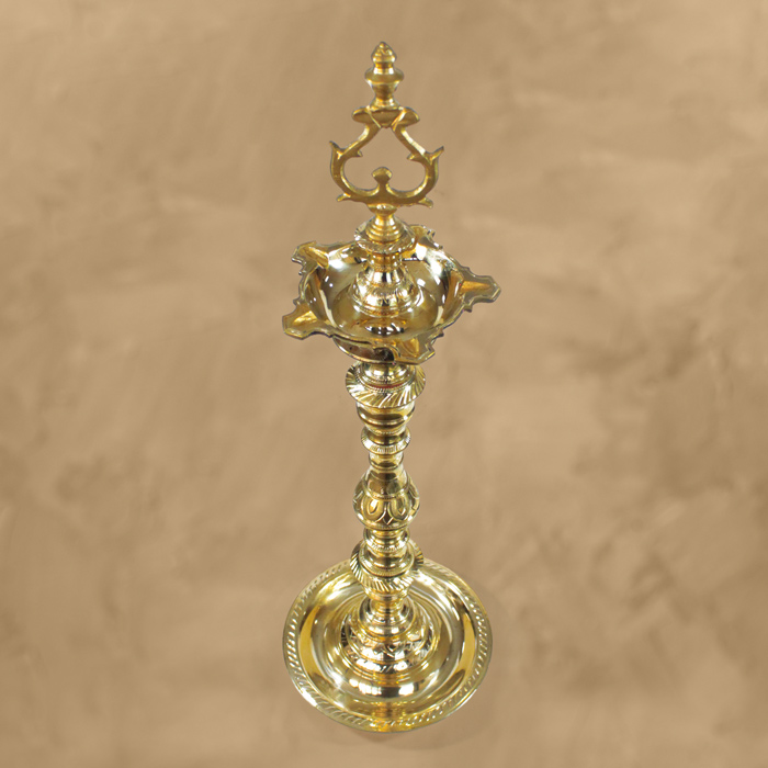 Nachiarkoil Brass Lamp Temple Arch (Single) - 20 Inches (1.7-1.8 Kg)