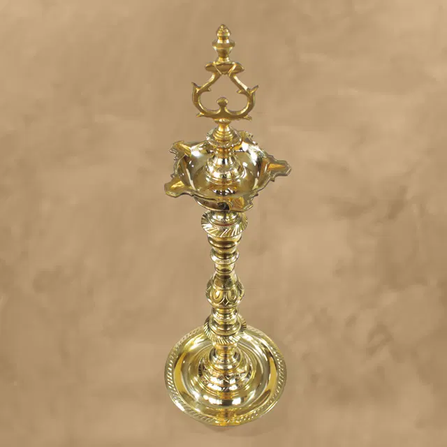 Nachiarkoil Brass Lamp Temple Arch (Single) - 20 Inches (1.7-1.8 Kg)