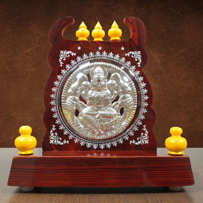 Thanjavur Art Plate Lakshmi Temple (Memento) - 3.5 Inch Dia