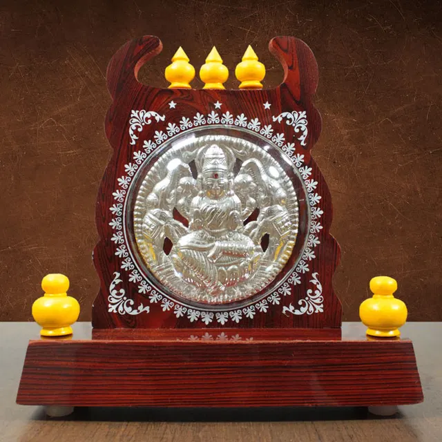 Thanjavur Art Plate Lakshmi Temple (Memento) - 3.5 Inch Dia