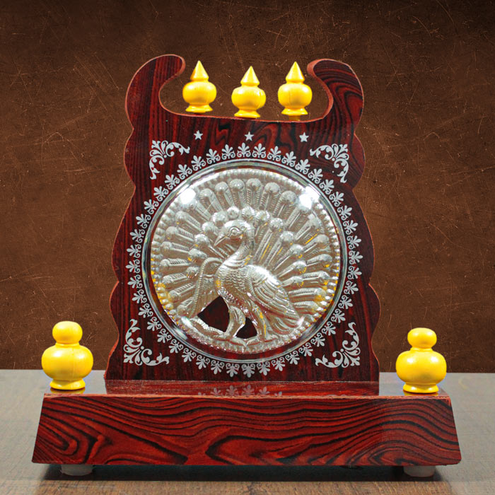 Thanjavur Art Plate Peacock Temple (Memento) - 3.5 Inch Dia