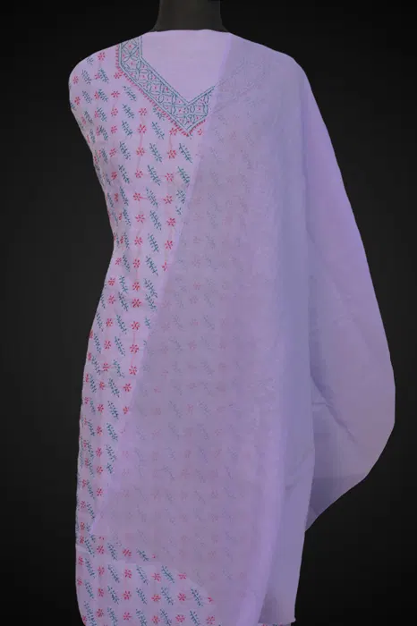 Lucknow Chikankari Hand Embroidered Salwar Suit Set