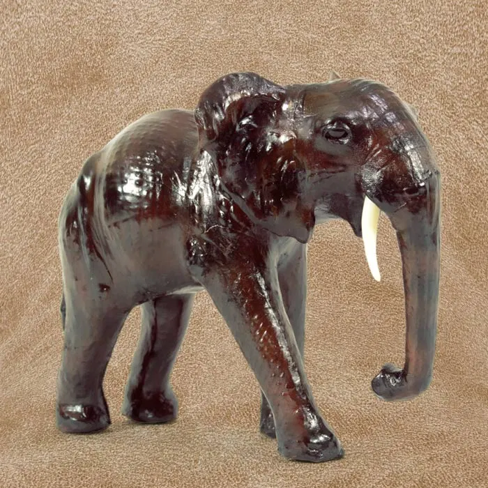 Indore Leather Toys Elephant Standing (11x9 Inch) - Single