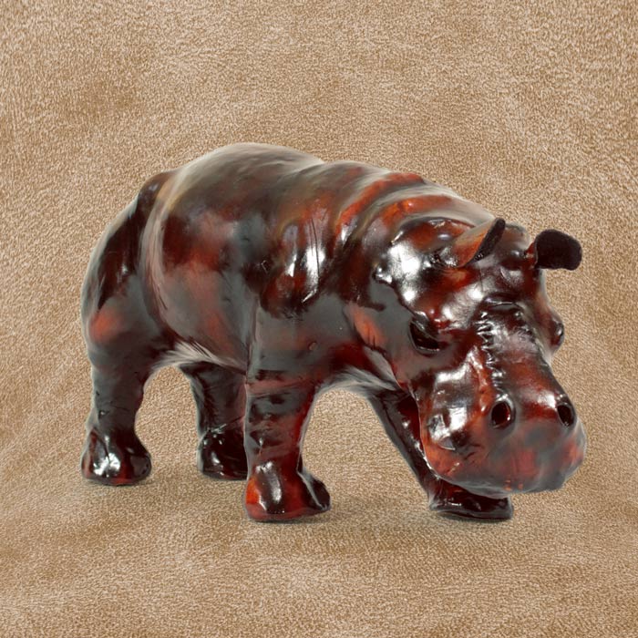Indore Leather Toys Hippo Walking (12x7 Inch) - Single