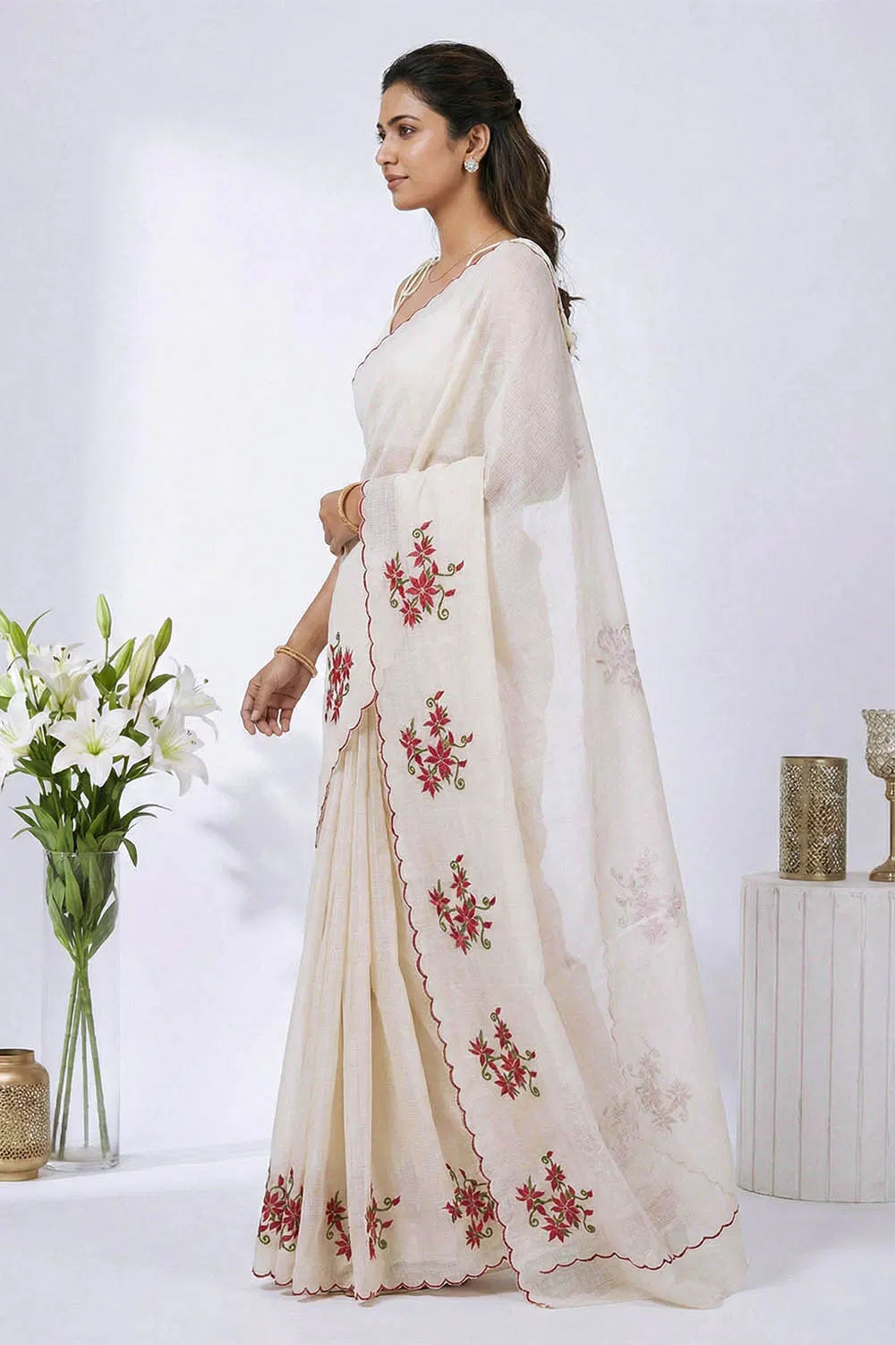 Kota Embroidery work Saree