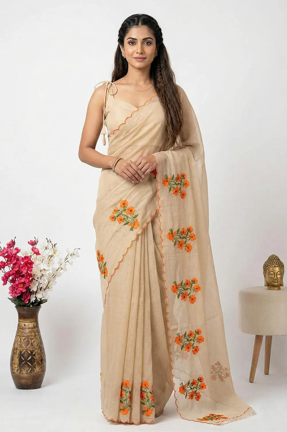 Kota Embroidery work Saree