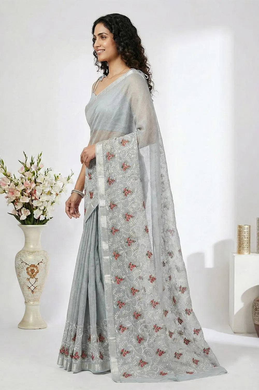Kota Embroidery work Saree