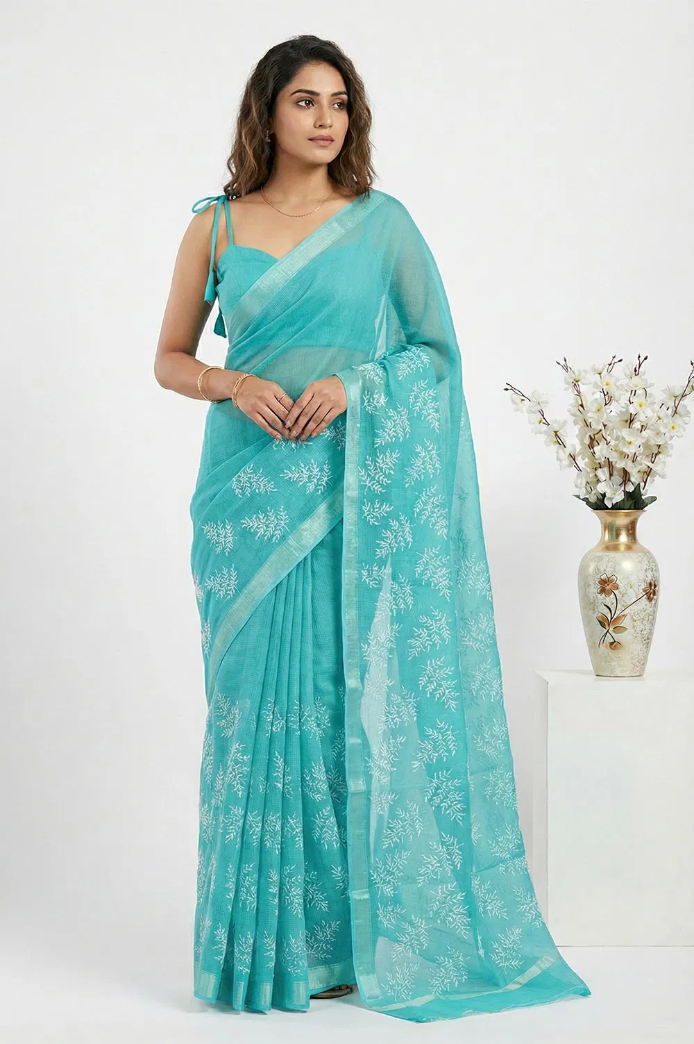Kota Embroidery work Saree