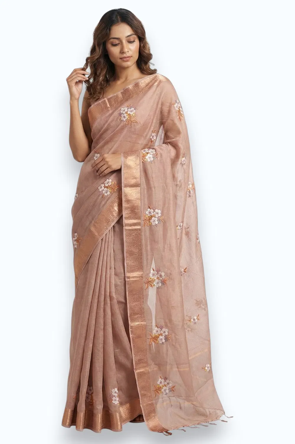 Kota Embroidery work Saree