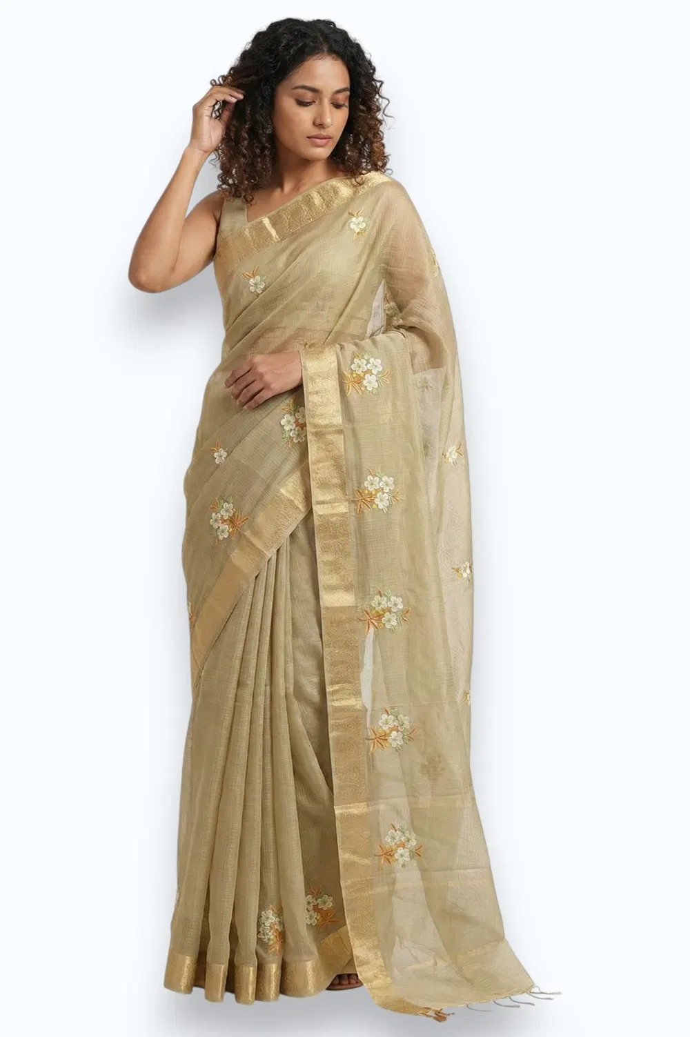 Kota Embroidery work Saree