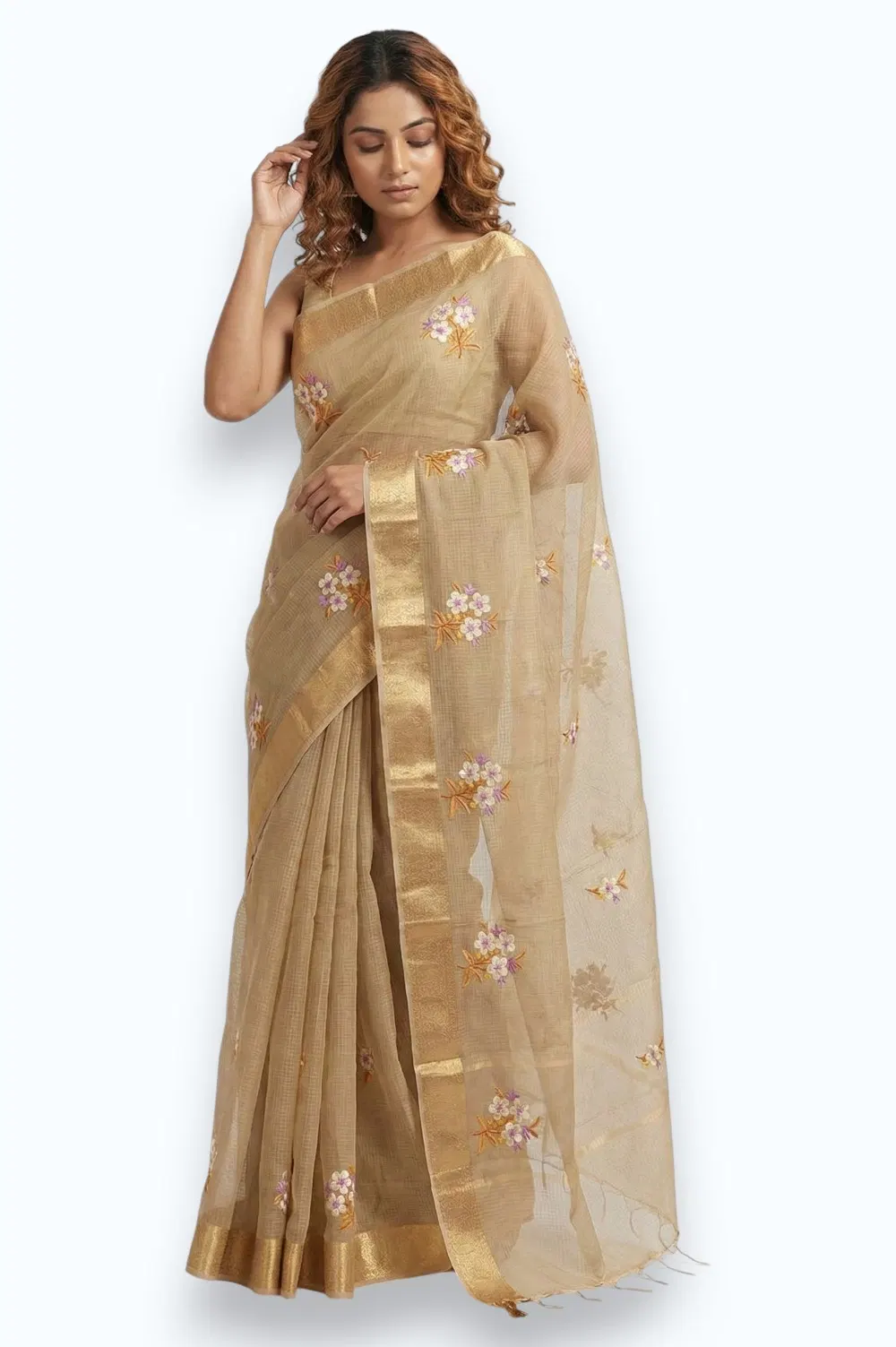 Kota Embroidery work Saree