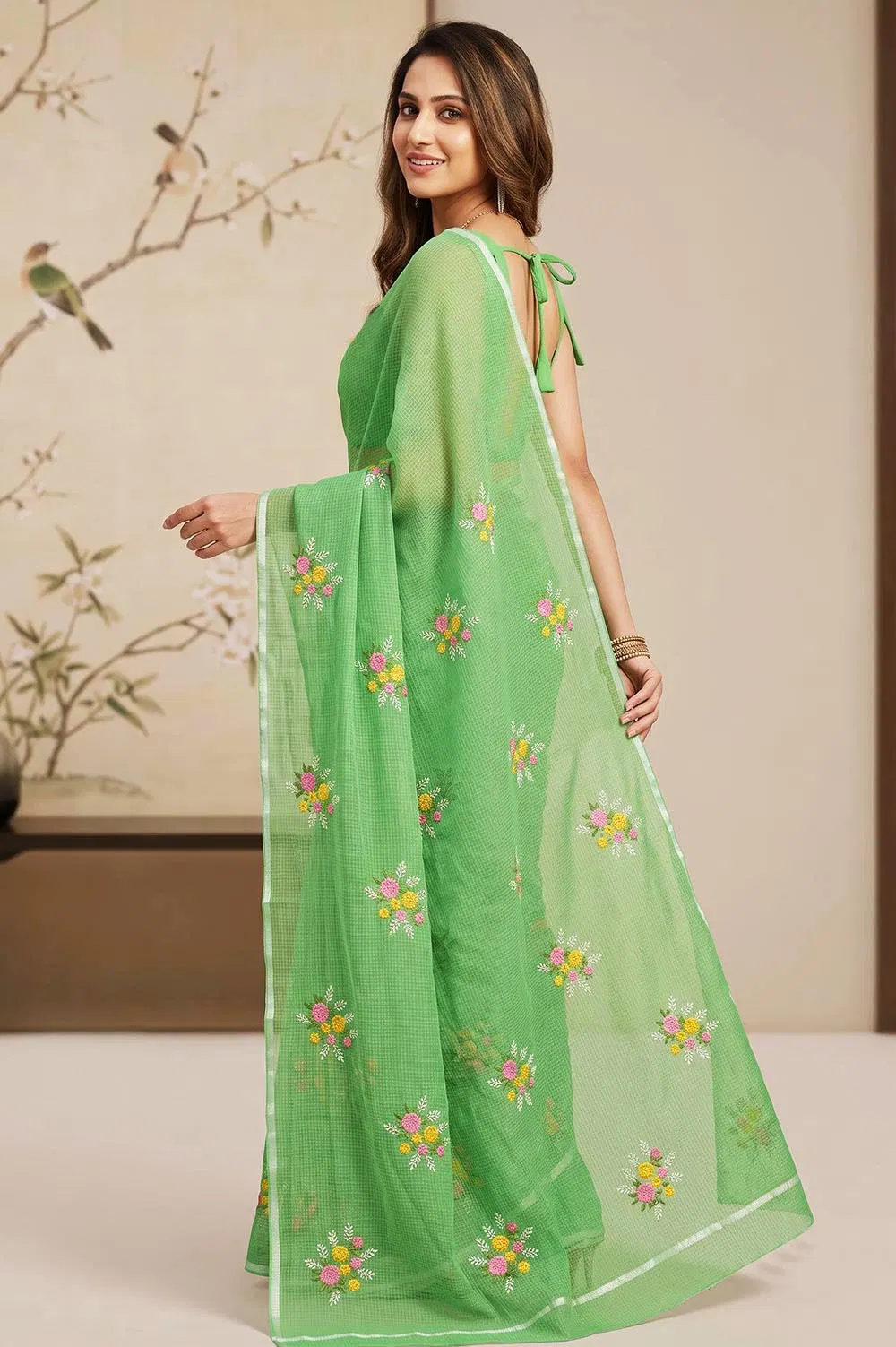 Kota Embroidery work Saree