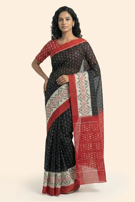 Pochampally Double Ikat Pure Cotton Saree