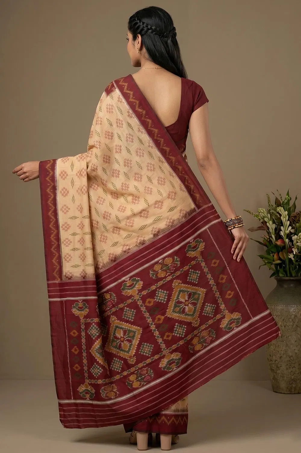 Pochampally Double Ikat Pure Cotton Saree