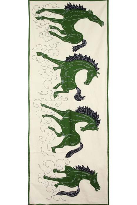 Pipli Applique Work Herd of Horses (4.4x1.6) feet