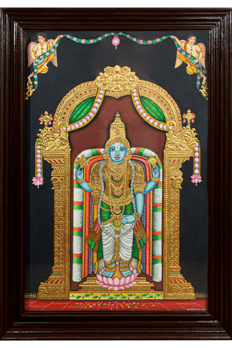 Shri Venkataramana Mysore Painting -22KT Gold Leaf (29*41) Inches