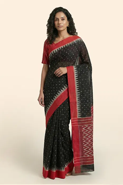 Pochampally Double Ikat Cotton Saree