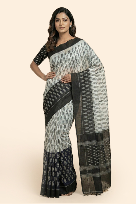 Pochampally Double Ikat Cotton Saree