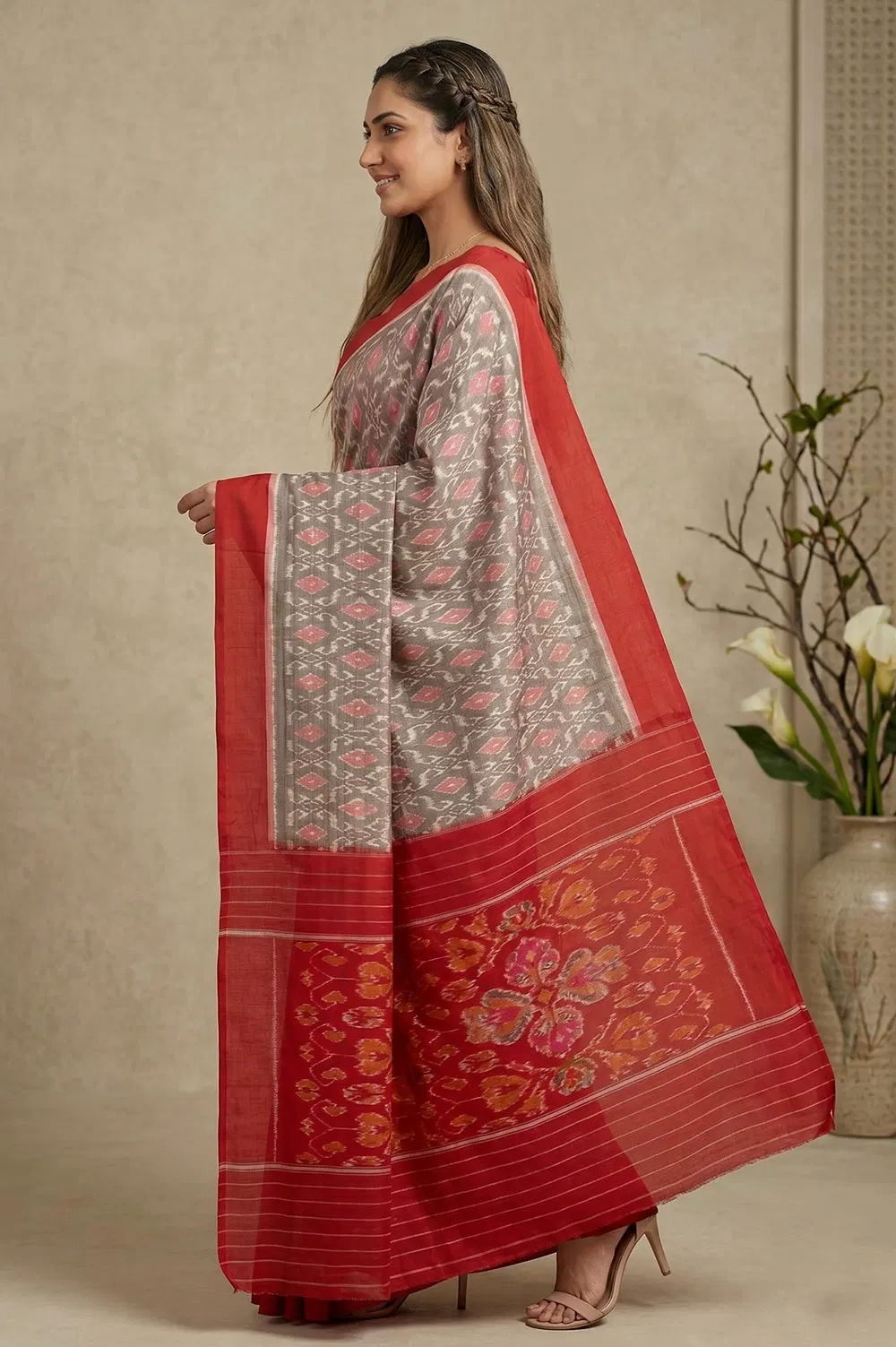 Pochampally Double Ikat Cotton Saree