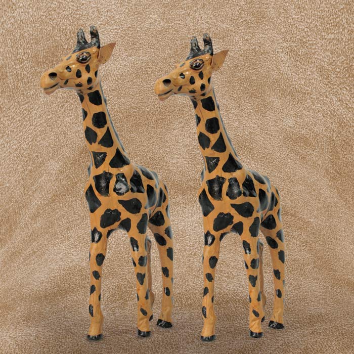 Indore Leather Toys Giraffe (4x10 Inch) - Pair